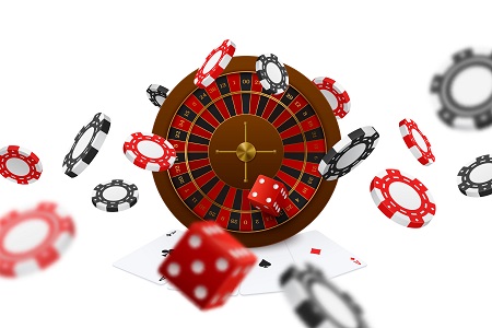 A wheel and tokens