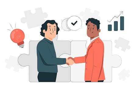 Two men shaking hands