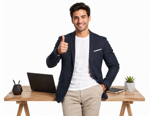 Man sitting on his deskMan sitting on his desk